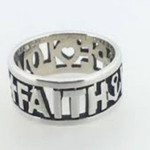 James Avery FAITH HOPE LOVE Ring Size 9.5